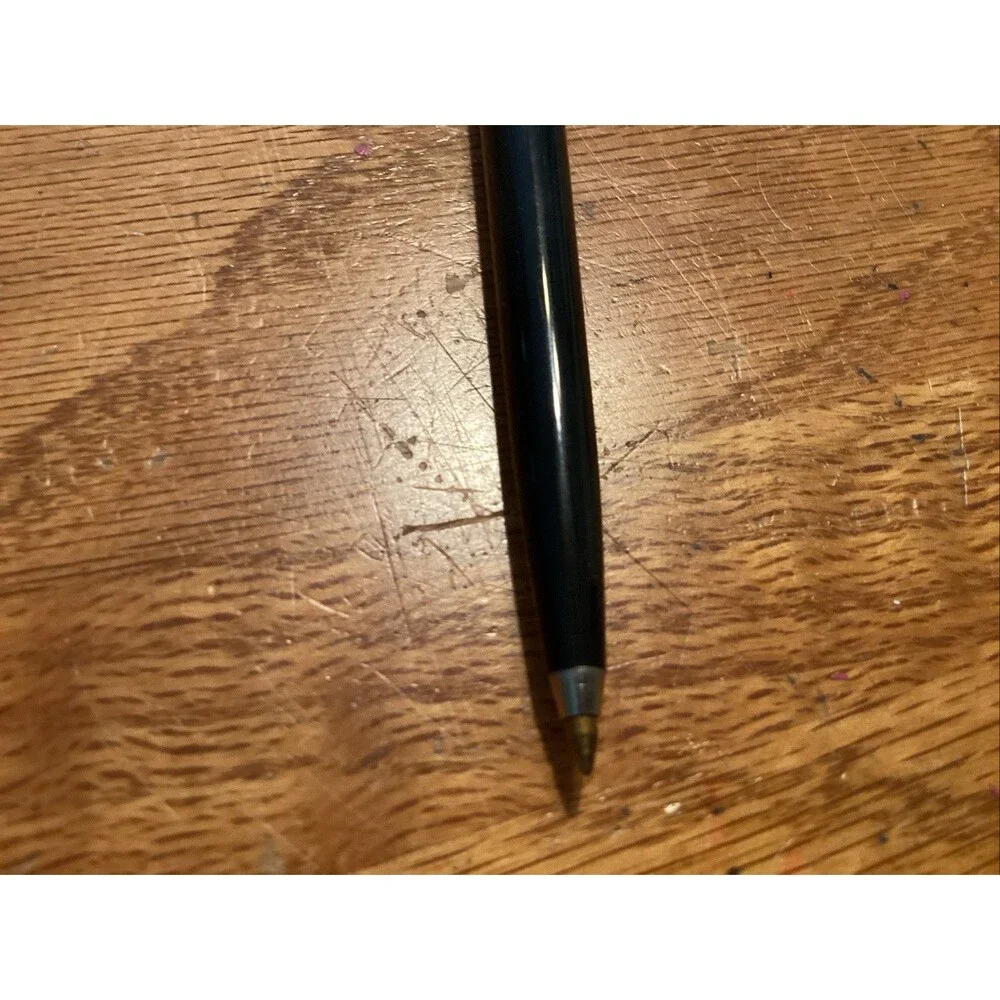 vintage sheaffer ballpoint pen click black/chrome trim clip with box